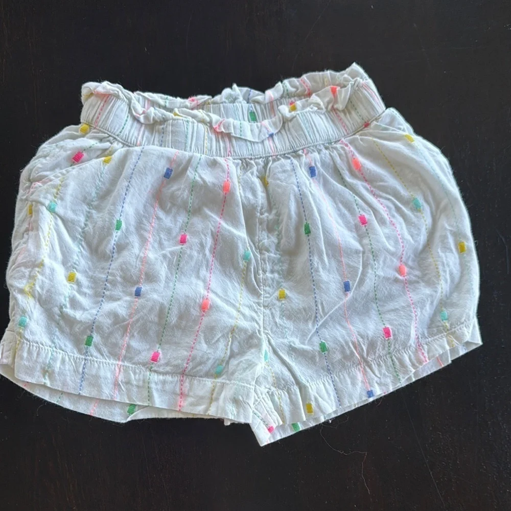 GAP Kids White Shorts with Multicolor Dots